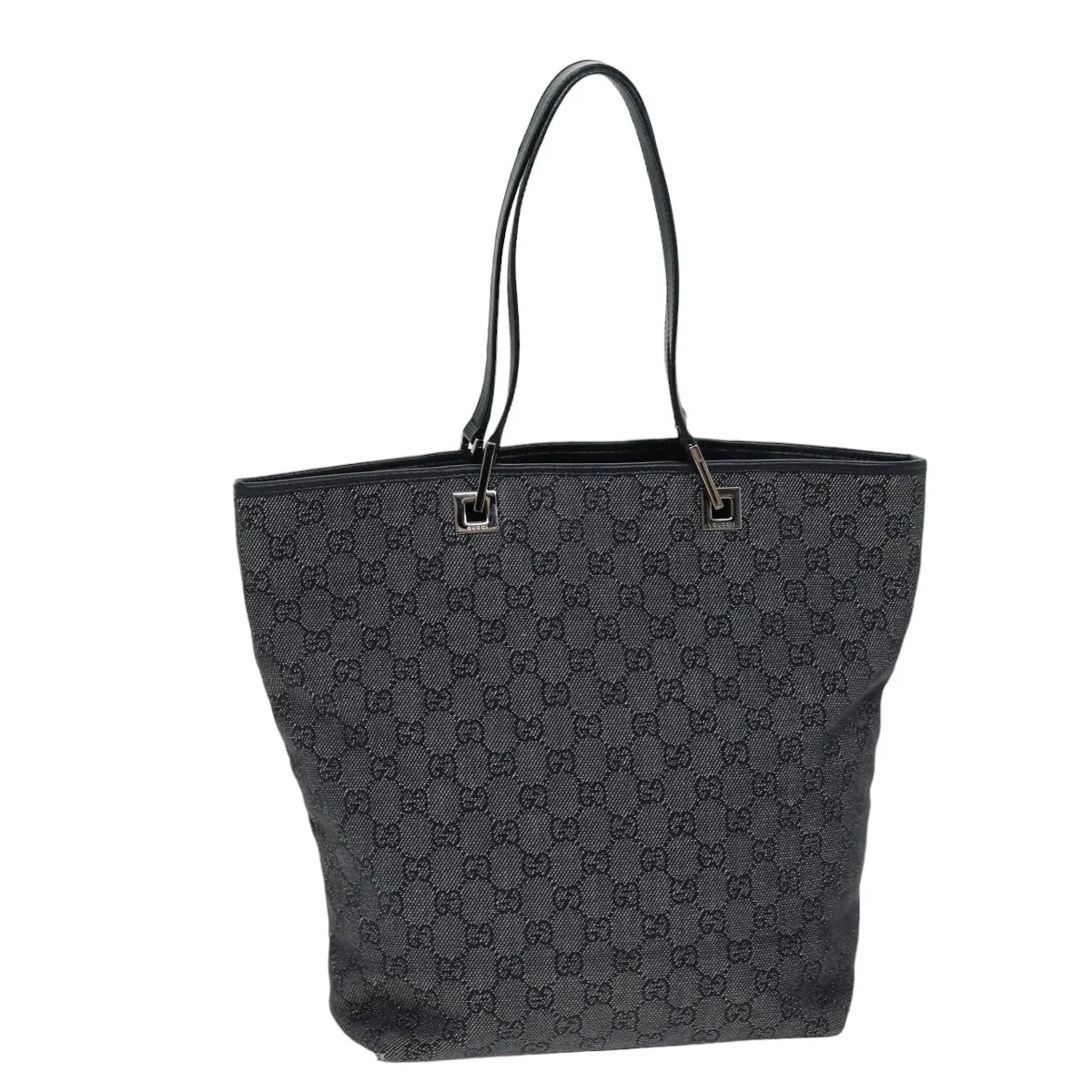 GUCCI GG Canvas Tote Bag Black 31243 75310