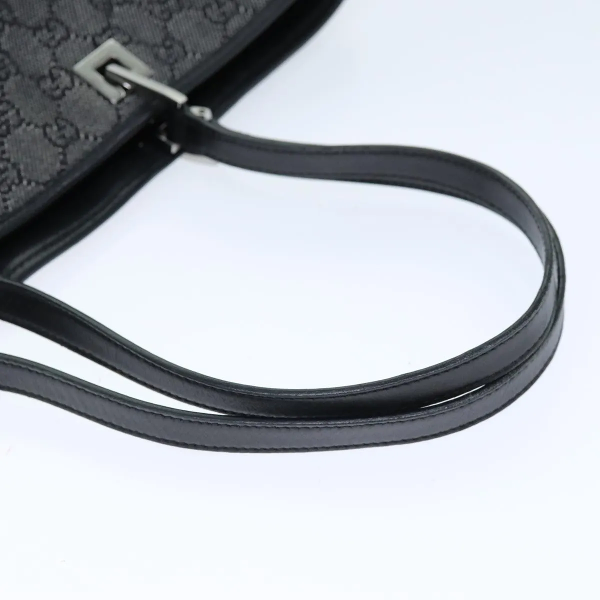 GUCCI GG Canvas Tote Bag Black 31243 75310