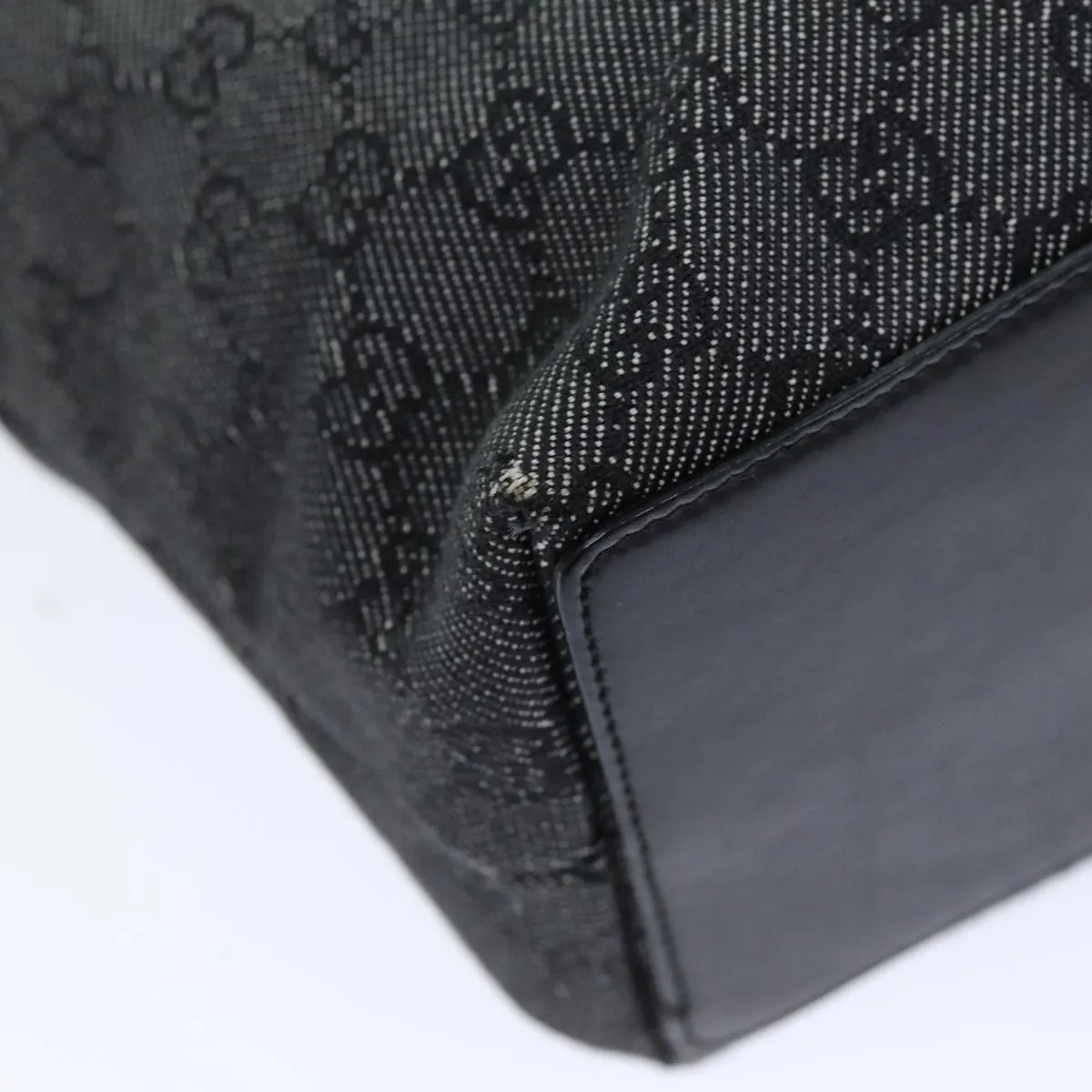 GUCCI GG Canvas Tote Bag Black 31243 75310