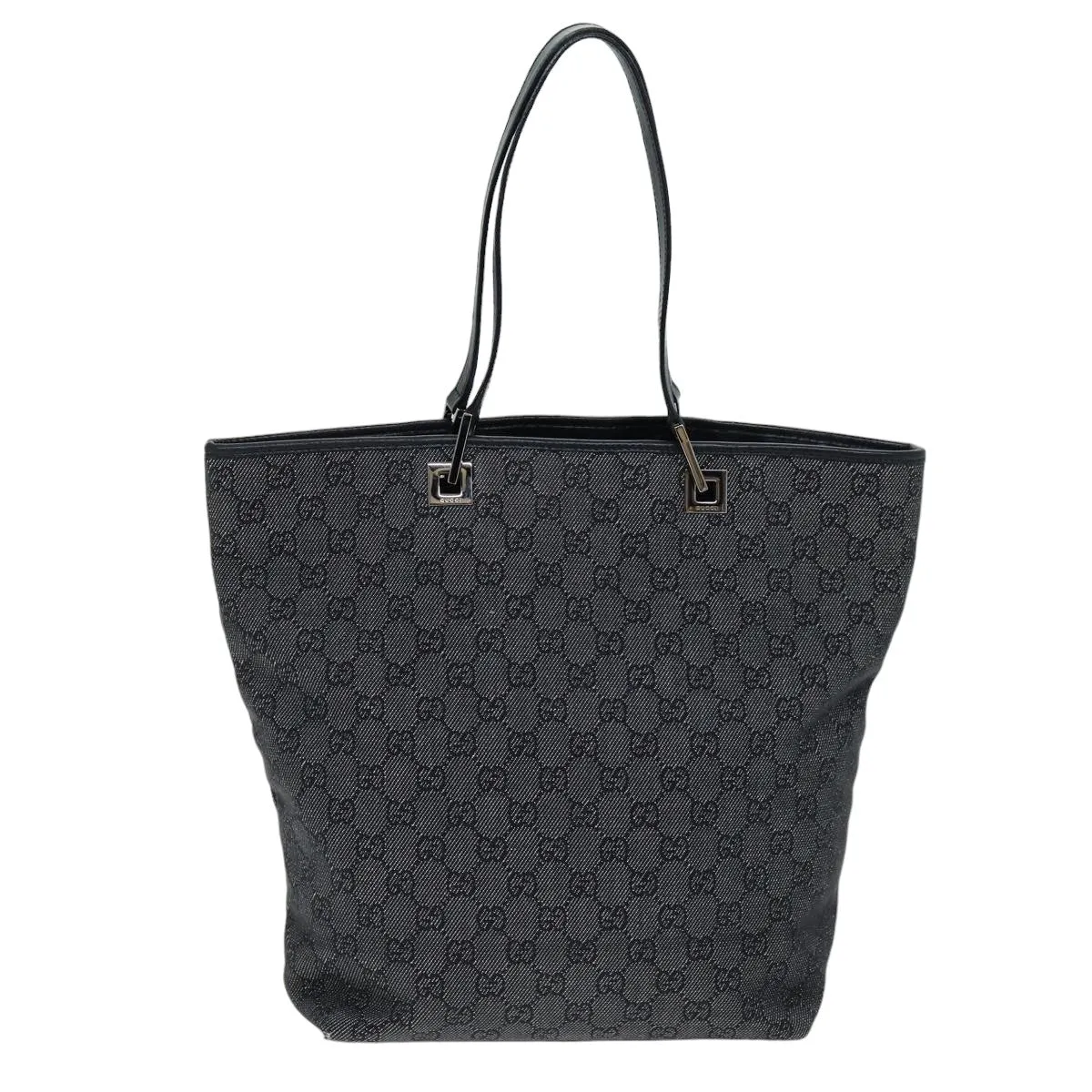 GUCCI GG Canvas Tote Bag Black 31243 75310