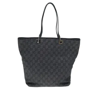 GUCCI GG Canvas Tote Bag Black 31243 75310