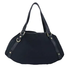 GUCCI GG Canvas Tote Bag Black Gold 130736 100266