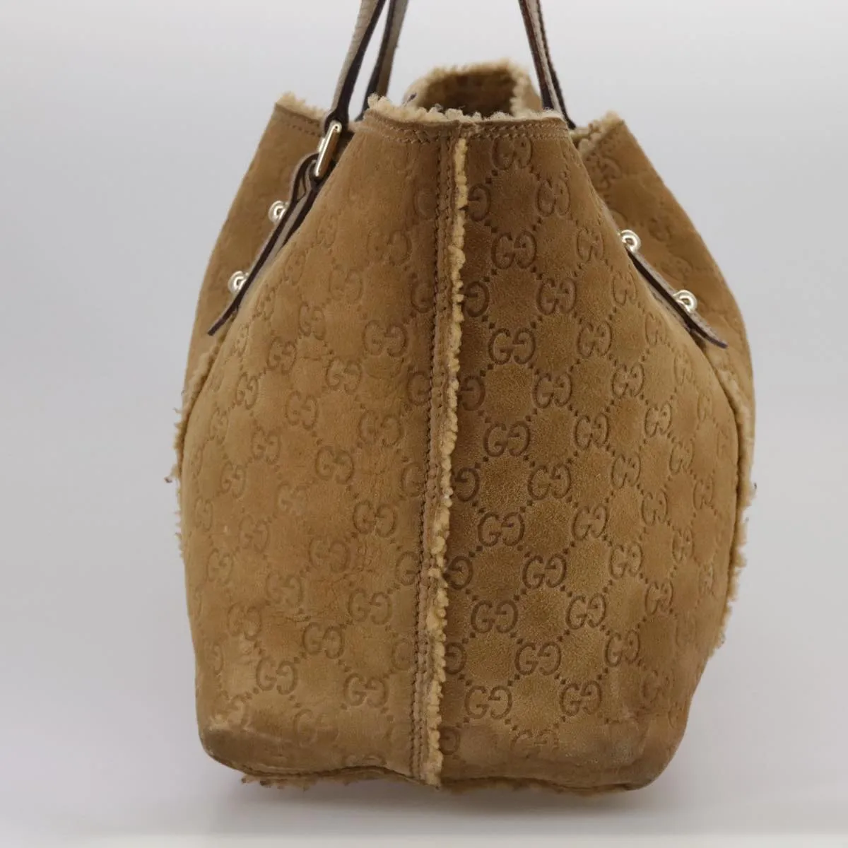 GUCCI GG Canvas Tote Bag Mouton Brown 139260 106822