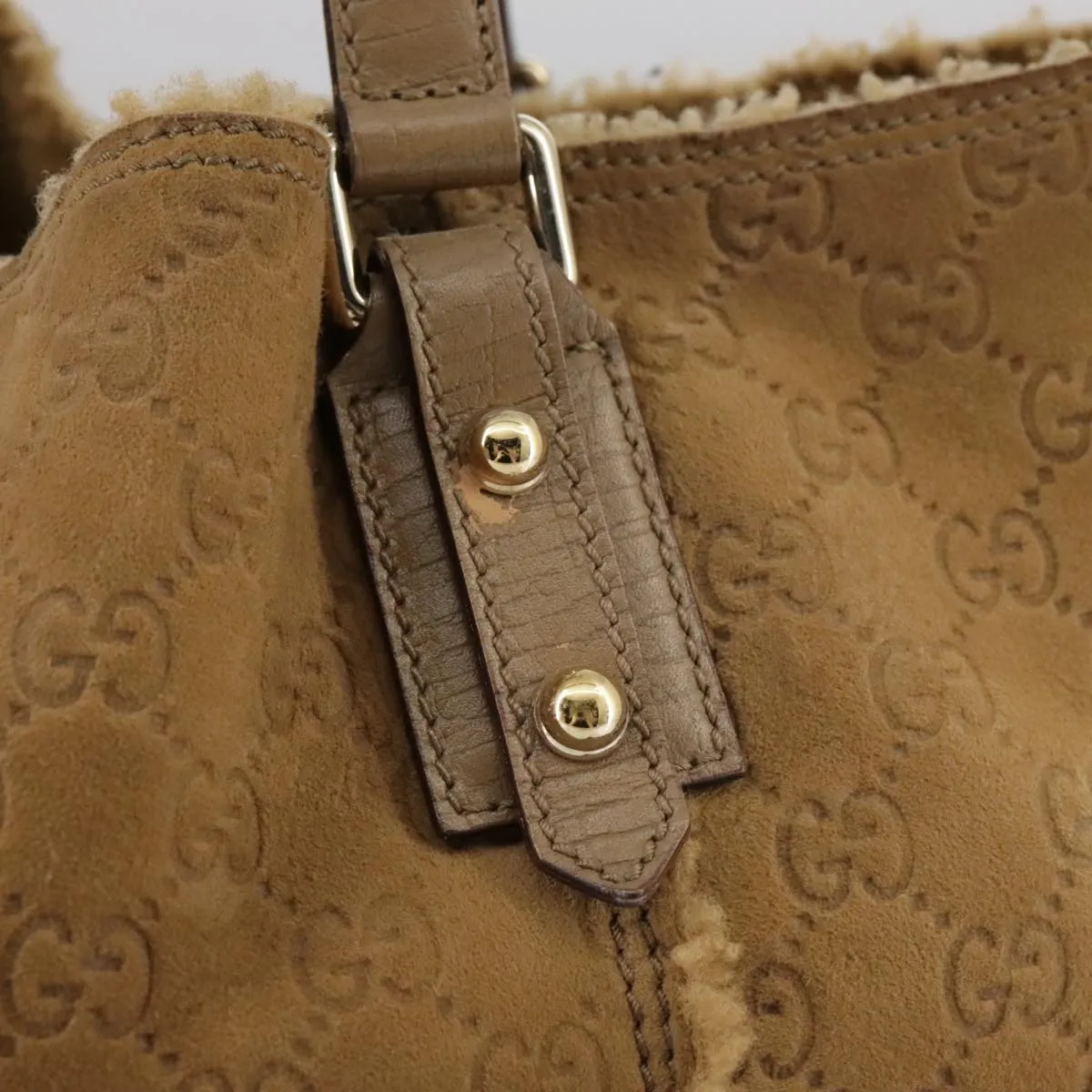 GUCCI GG Canvas Tote Bag Mouton Brown 139260 106822
