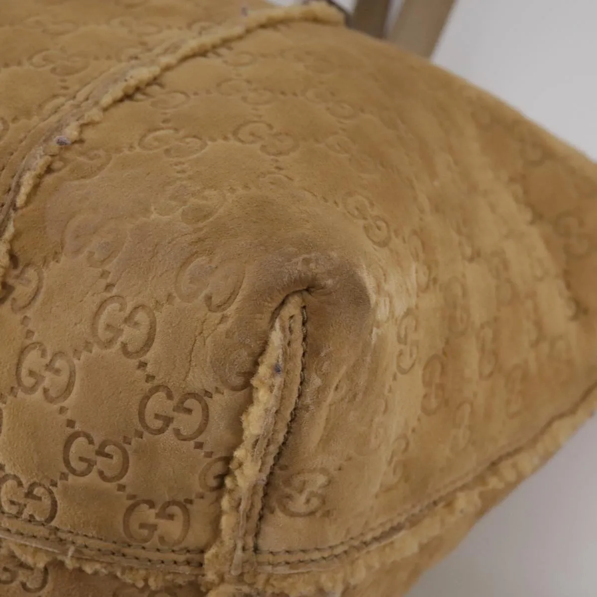 GUCCI GG Canvas Tote Bag Mouton Brown 139260 106822