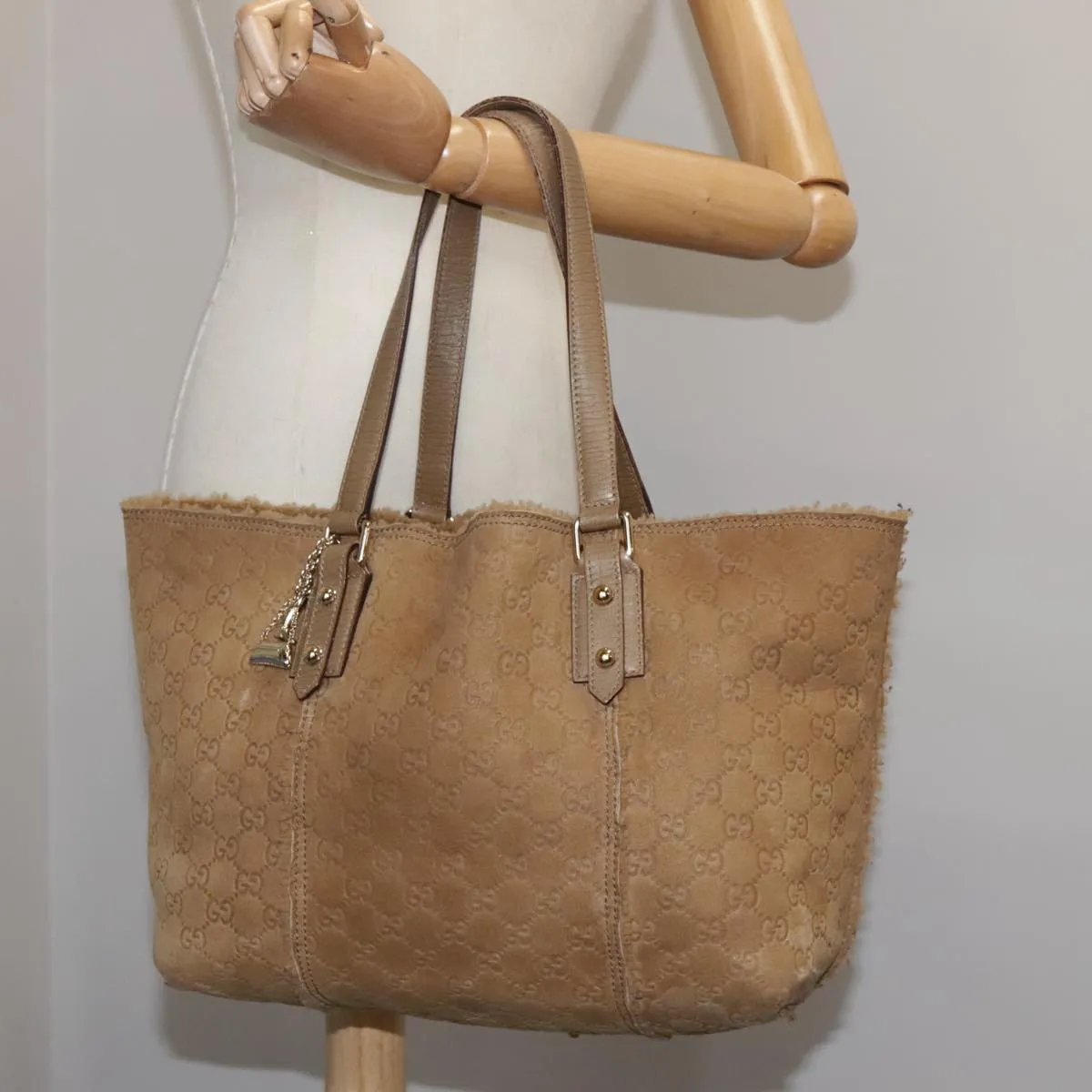 GUCCI GG Canvas Tote Bag Mouton Brown 139260 106822