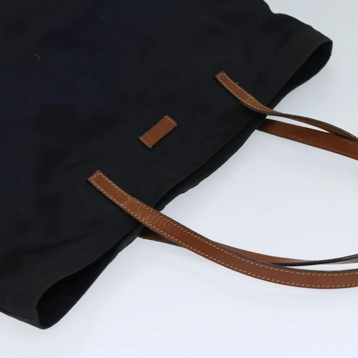 GUCCI GG Canvas Tote Bag Nylon Navy 72423