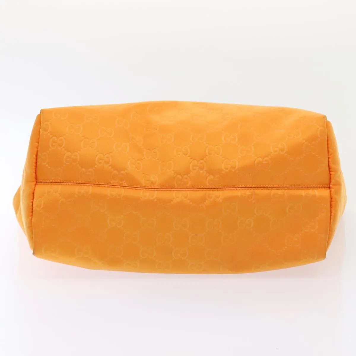 GUCCI GG Canvas Tote Bag Nylon Orange Silver 282439 88179