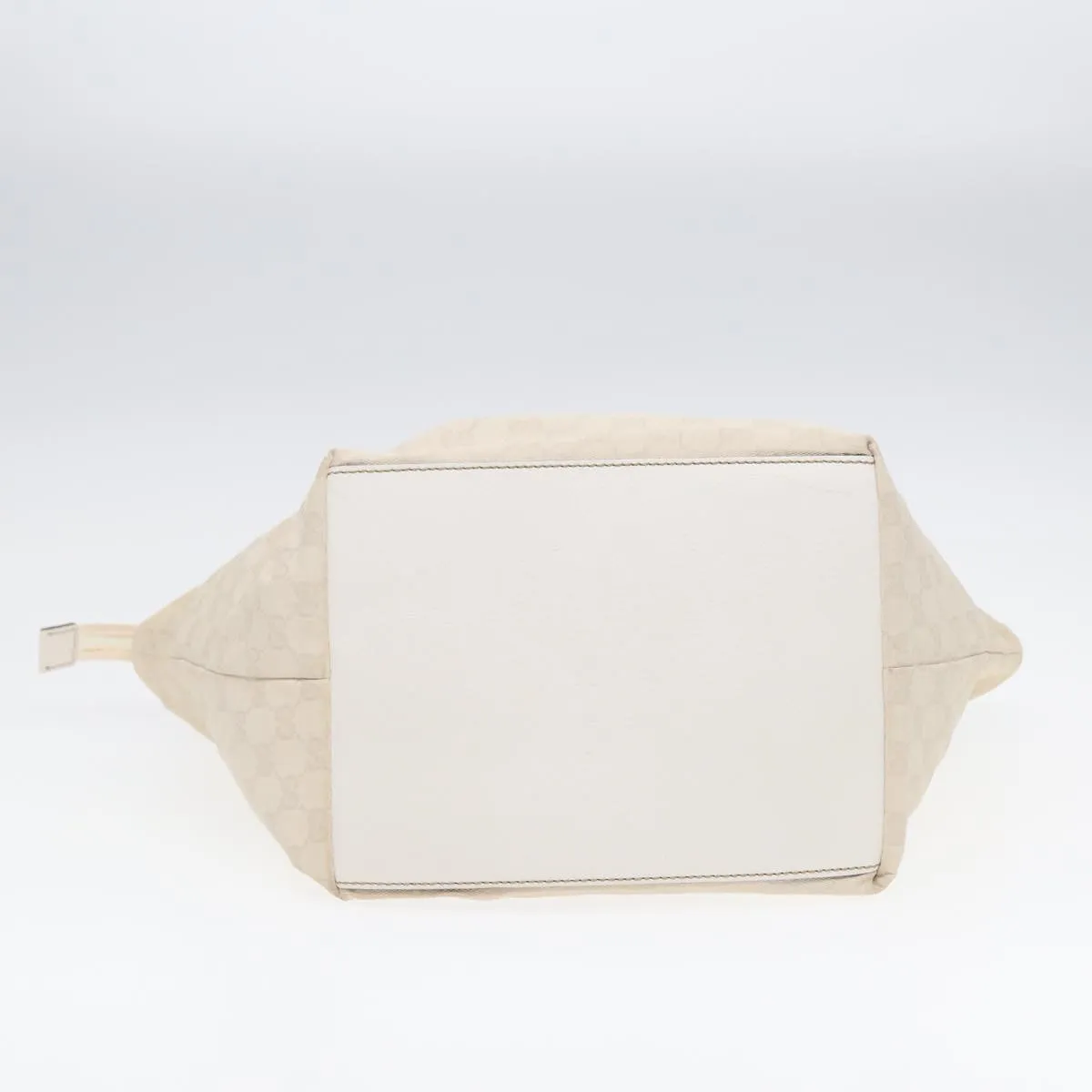 GUCCI GG Supreme Tote Bag White Beige gold 131230 ki4782