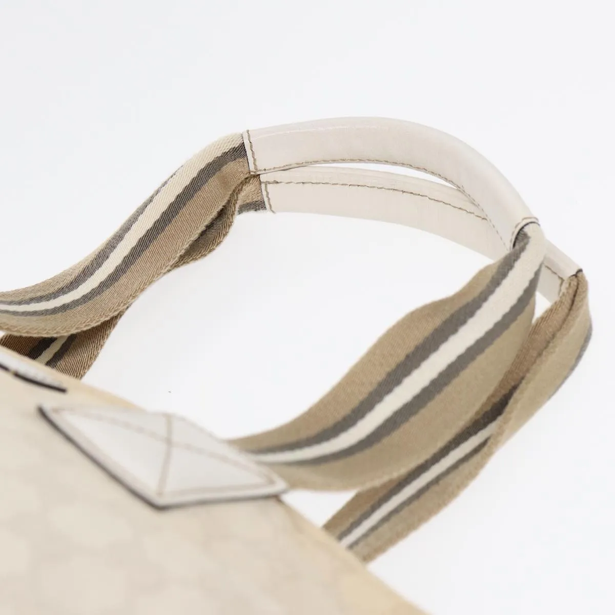 GUCCI GG Supreme Tote Bag White Beige gold 131230 ki4782