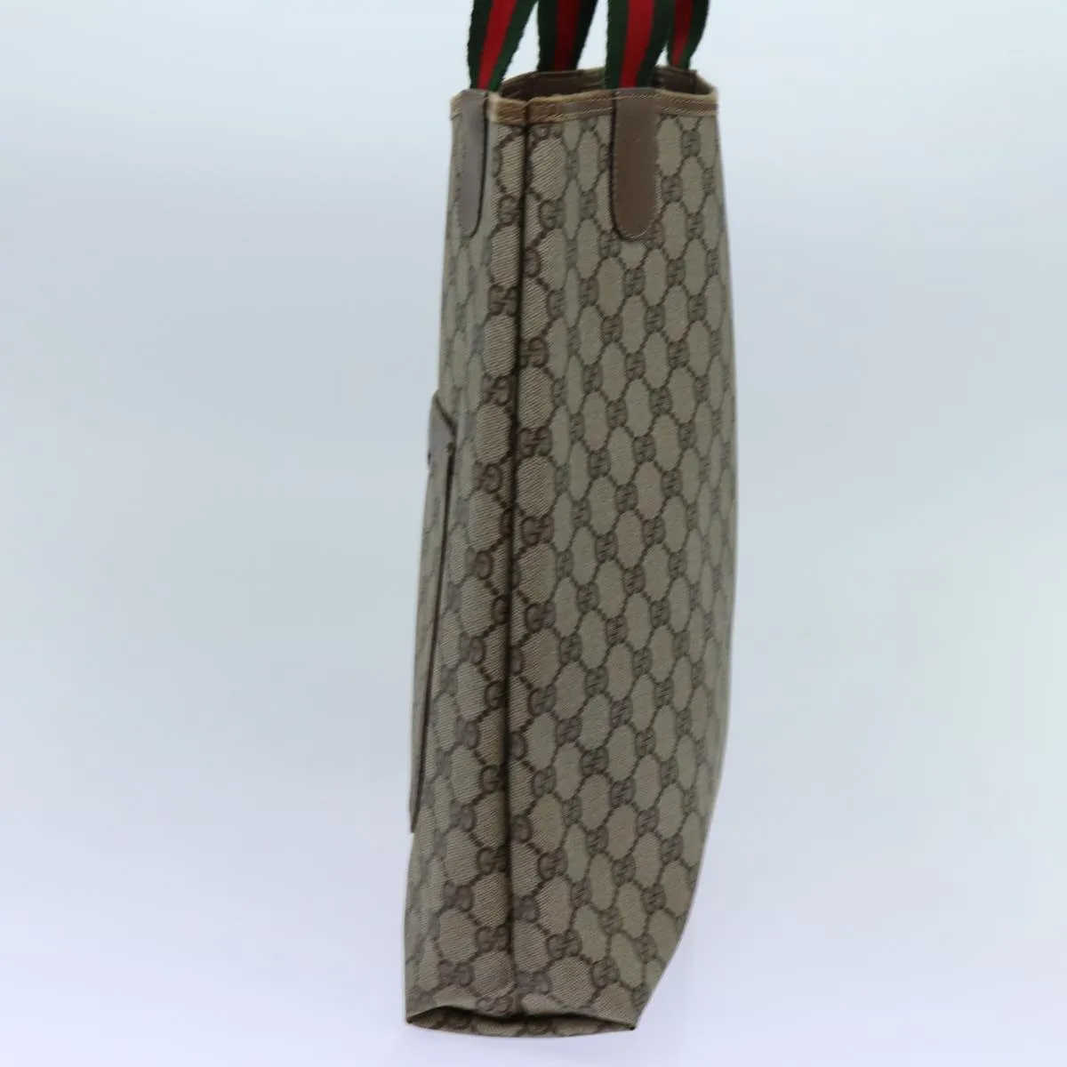 GUCCI GG Supreme Web Sherry Line Tote Bag Beige Red Green 39 02 003 71818
