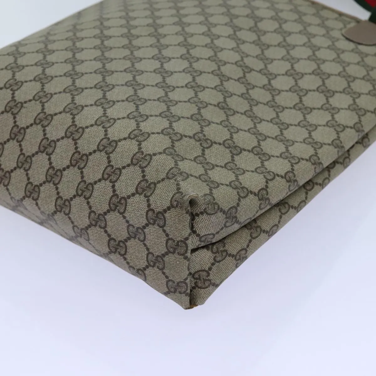 GUCCI GG Supreme Web Sherry Line Tote Bag Beige Red Green 39 02 003 71818