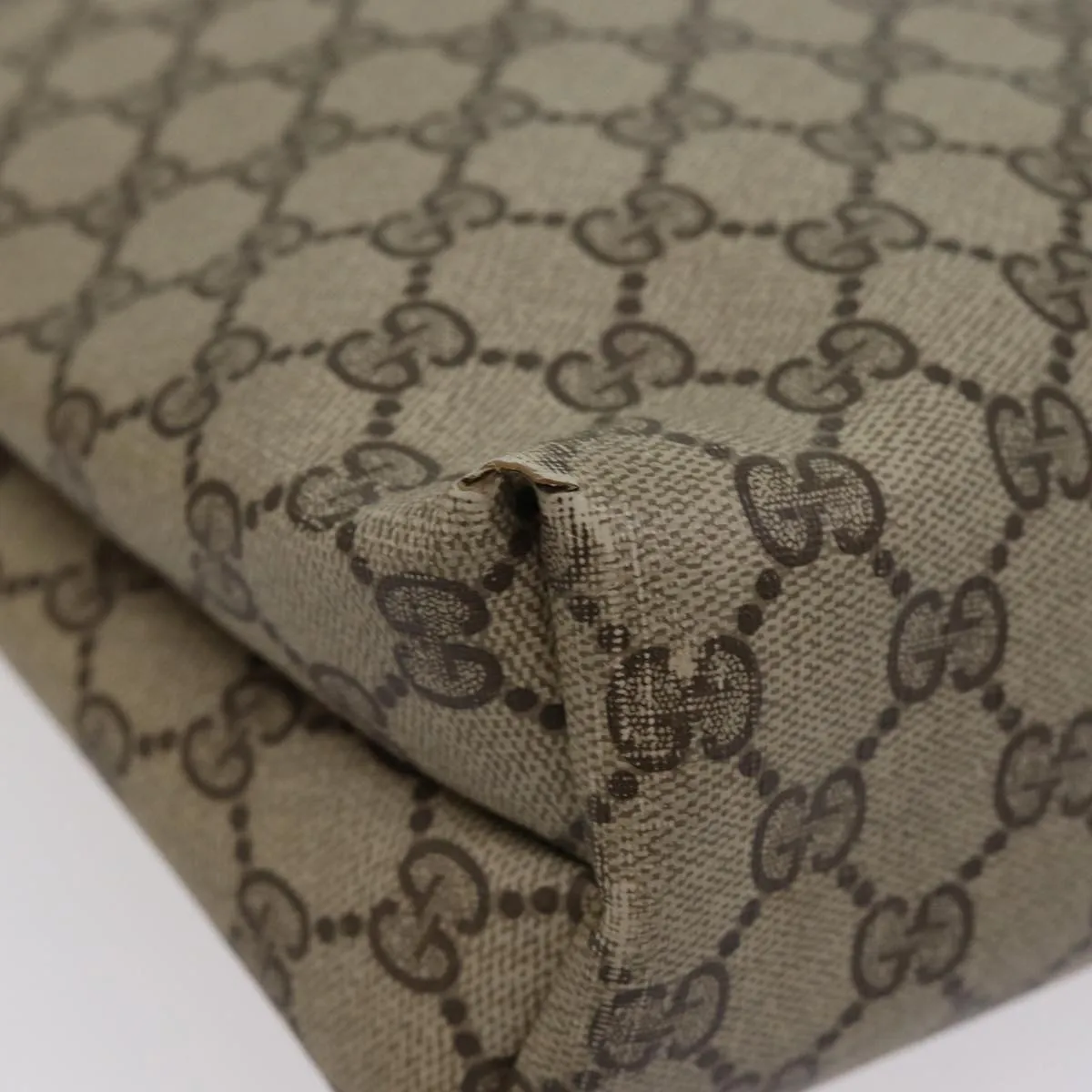 GUCCI GG Supreme Web Sherry Line Tote Bag Beige Red Green 89 02 003 ep4366