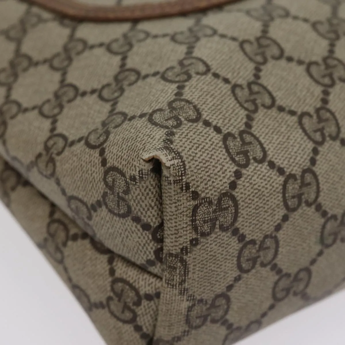 GUCCI GG Supreme Web Sherry Line Tote Bag Beige Red Green 89 02 003 ep4366
