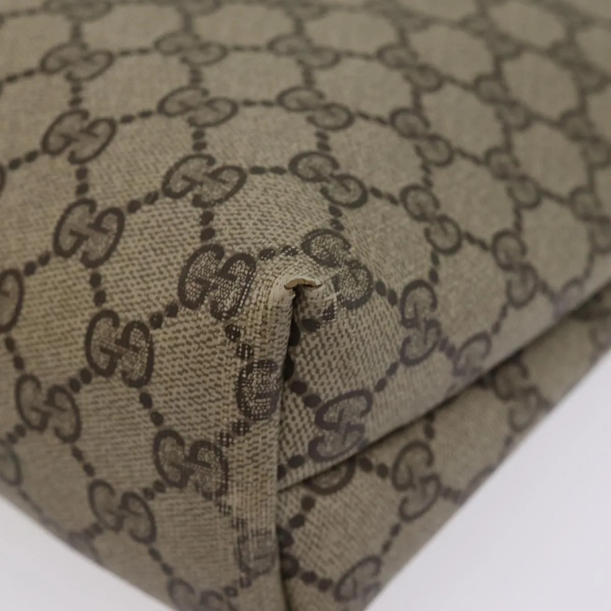 GUCCI GG Supreme Web Sherry Line Tote Bag Beige Red Green 89 02 003 ep4366