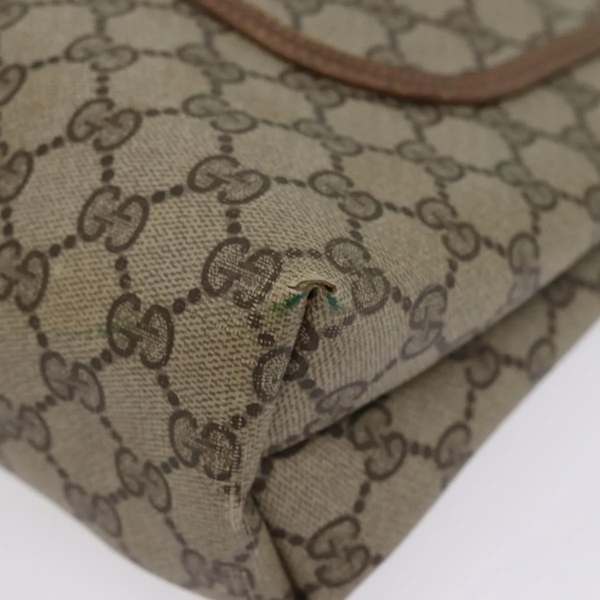 GUCCI GG Supreme Web Sherry Line Tote Bag Beige Red Green 89 02 003 ep4366