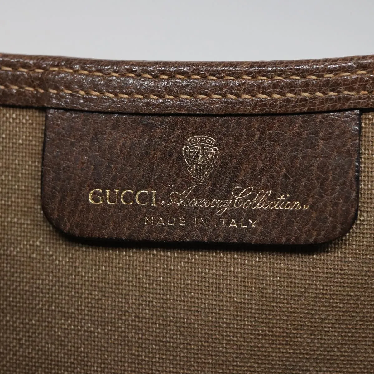 GUCCI GG Supreme Web Sherry Line Tote Bag PVC Beige Red 378 02 003 79623