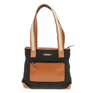 GUCCI Tote Bag Canvas Khaki Silver 89723