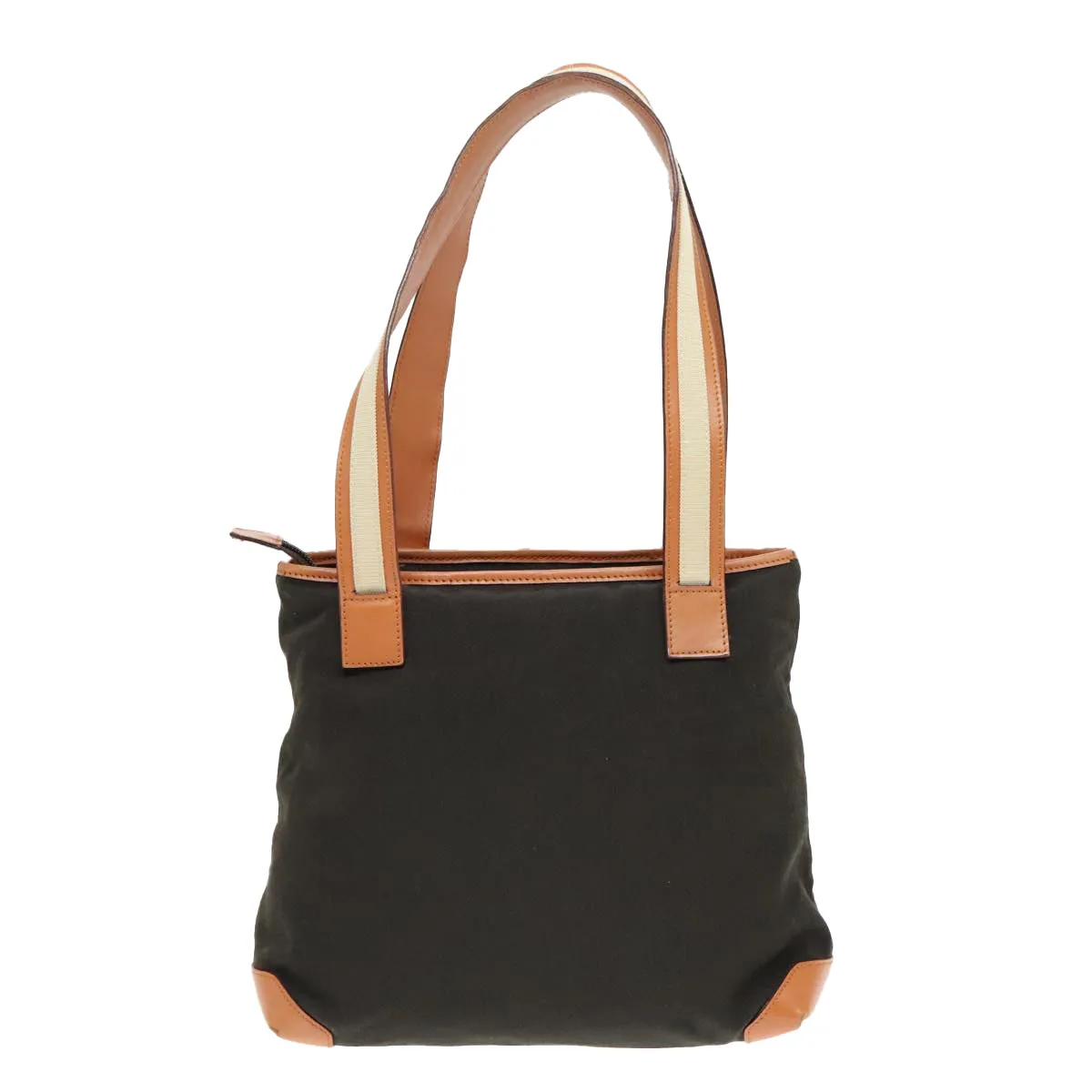 GUCCI Tote Bag Canvas Khaki Silver 89723