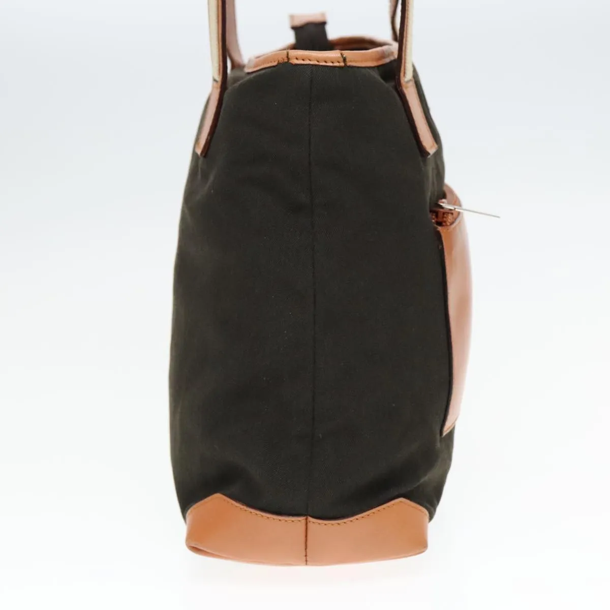 GUCCI Tote Bag Canvas Khaki Silver 89723