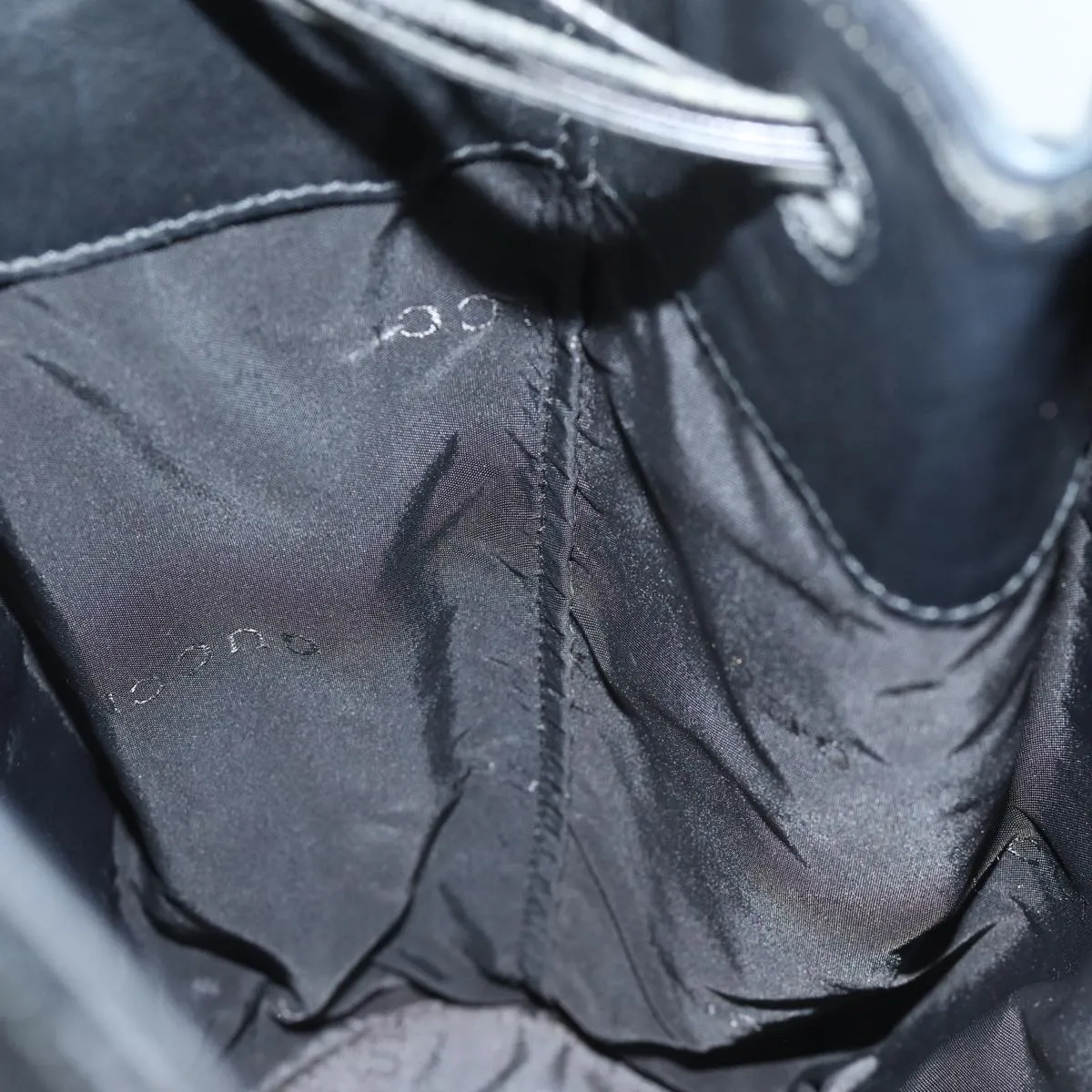 GUCCI Tote Bag Leather Black fm3585