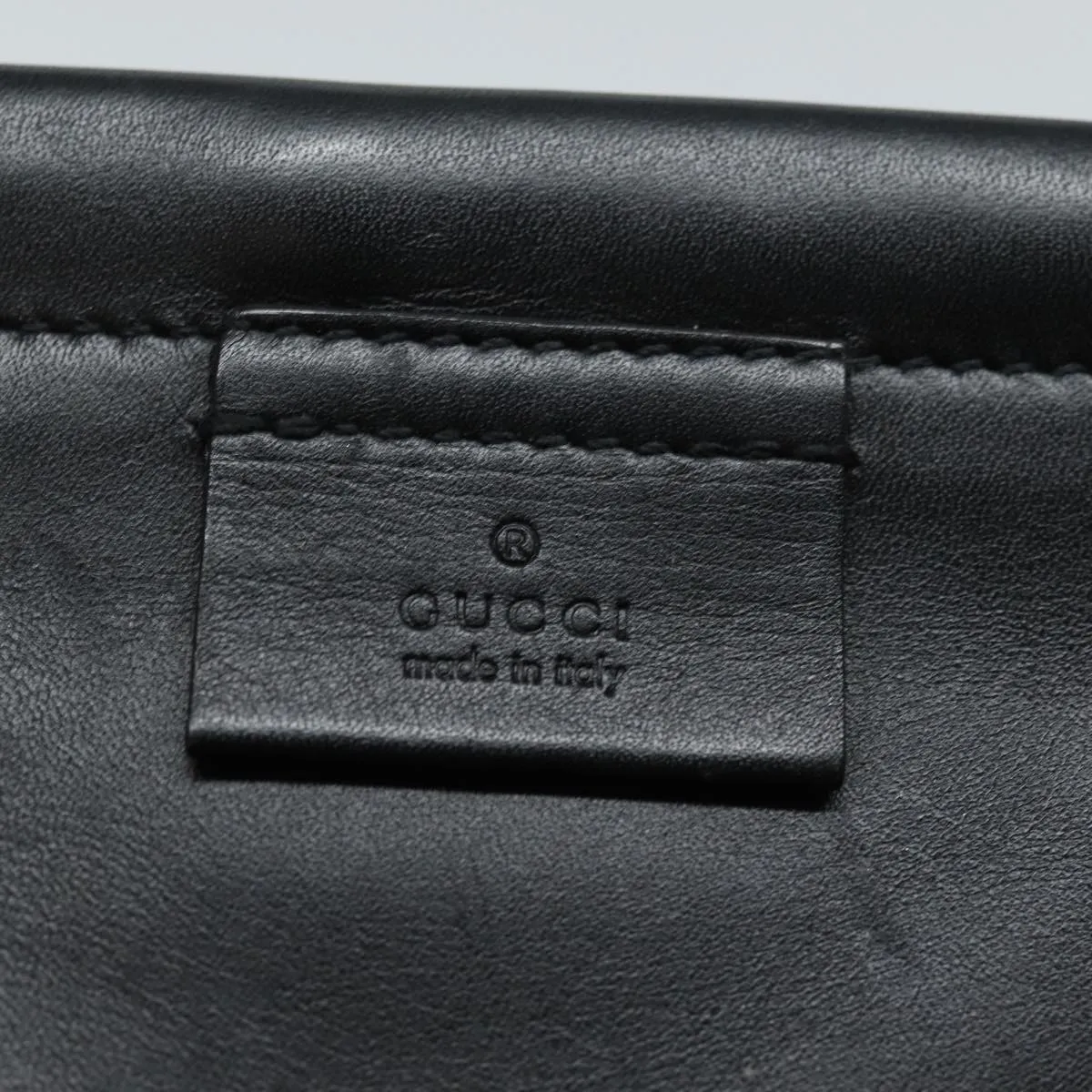 GUCCI Tote Bag Leather Black fm3585