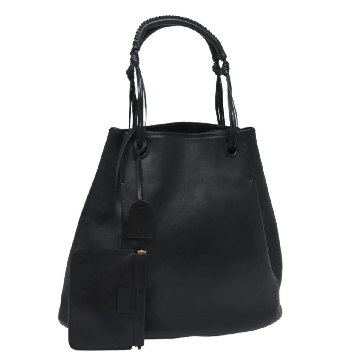 GUCCI Tote Bag Leather Black fm3585