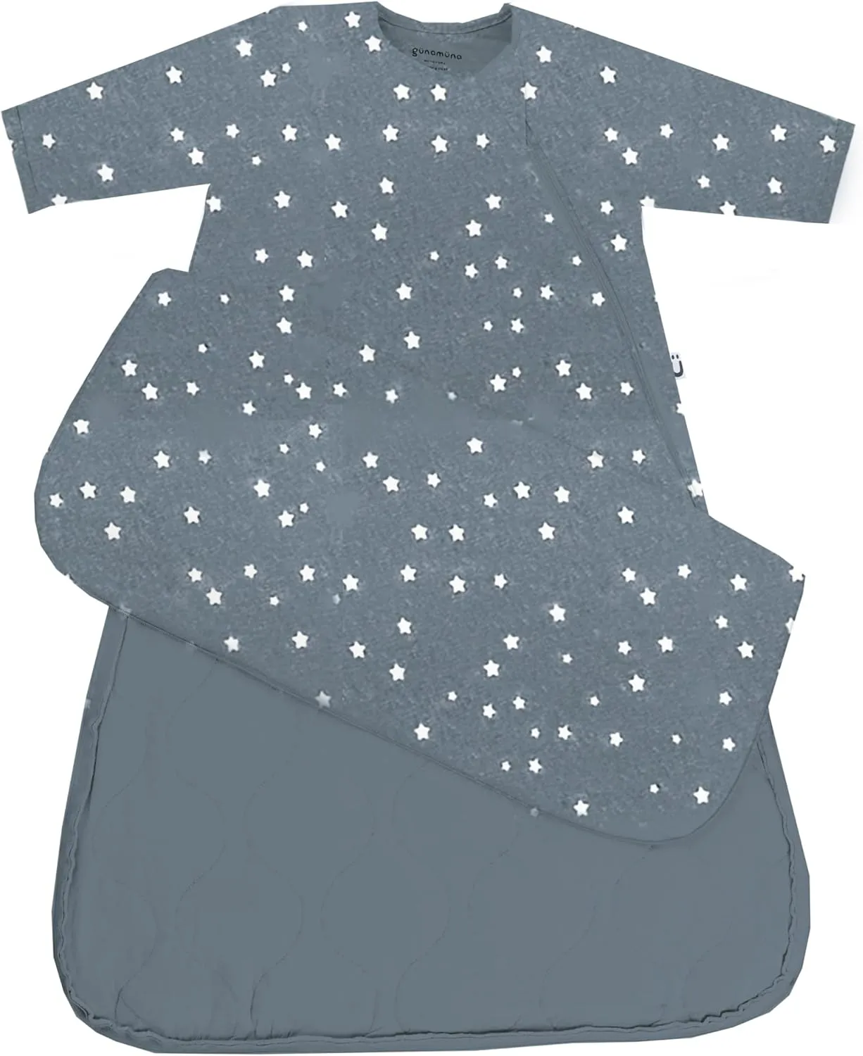 GUNAMUNA Unisex Long Sleeve Sleep Sack, Wearable Sleep Bag for Toddlers and Babies, Soft Rayon, 1.0 TOG