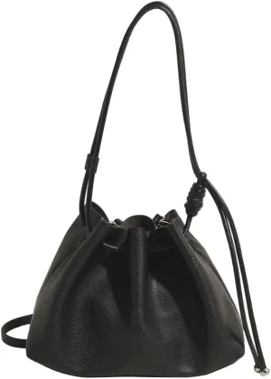 Halemet Bucket Bags for Women Drawstring Bucket Bag Soft Leather Shoulder Bag Purses for Women Crossbody Bag with Small Purse