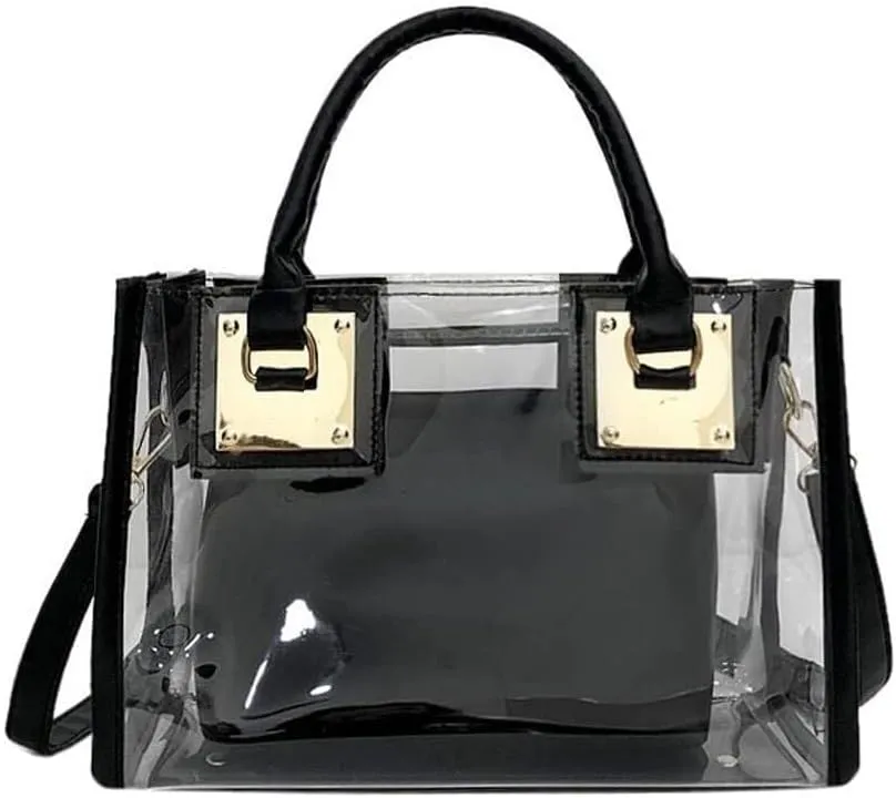 Handbags Women's Clear Jelly Tote Beach Crossbody Transparent Messenger Tote Shoulder Handbag