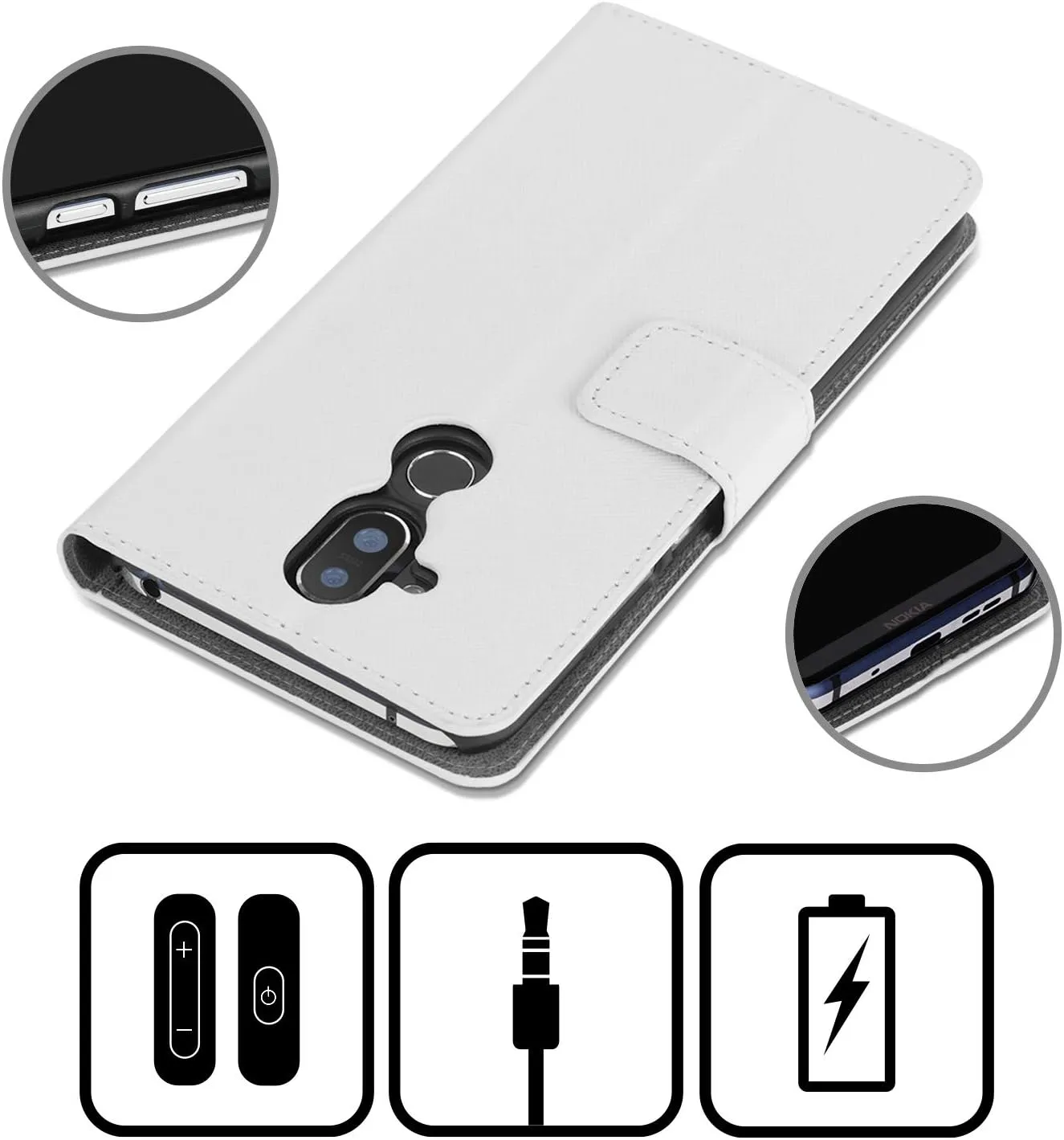Head Case Designs Officially Licensed Michel Keck Whippet Dogs Leather Book Wallet Case Cover Compatible with Nokia NC300