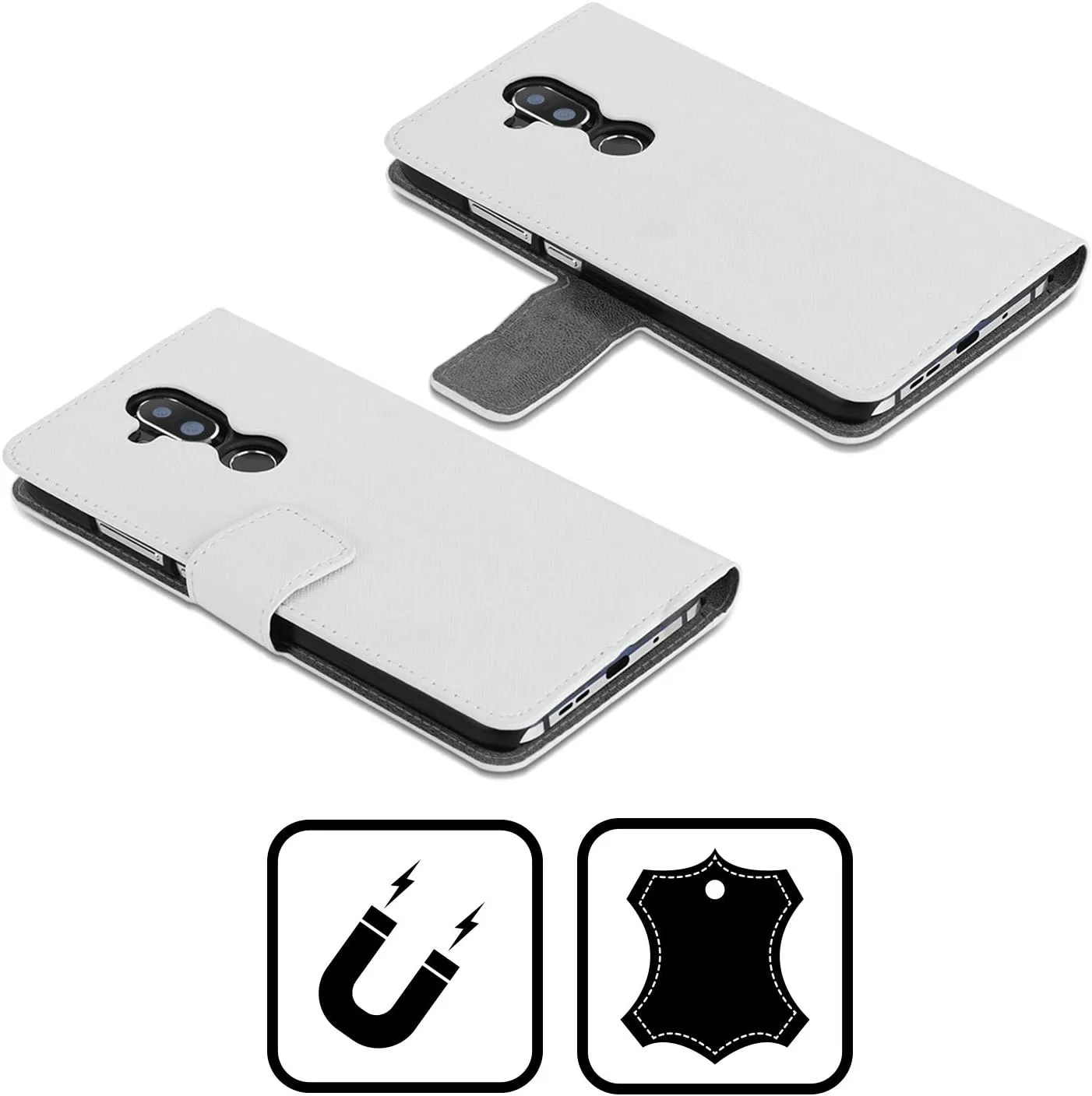 Head Case Designs Officially Licensed Michel Keck Whippet Dogs Leather Book Wallet Case Cover Compatible with Nokia NC300