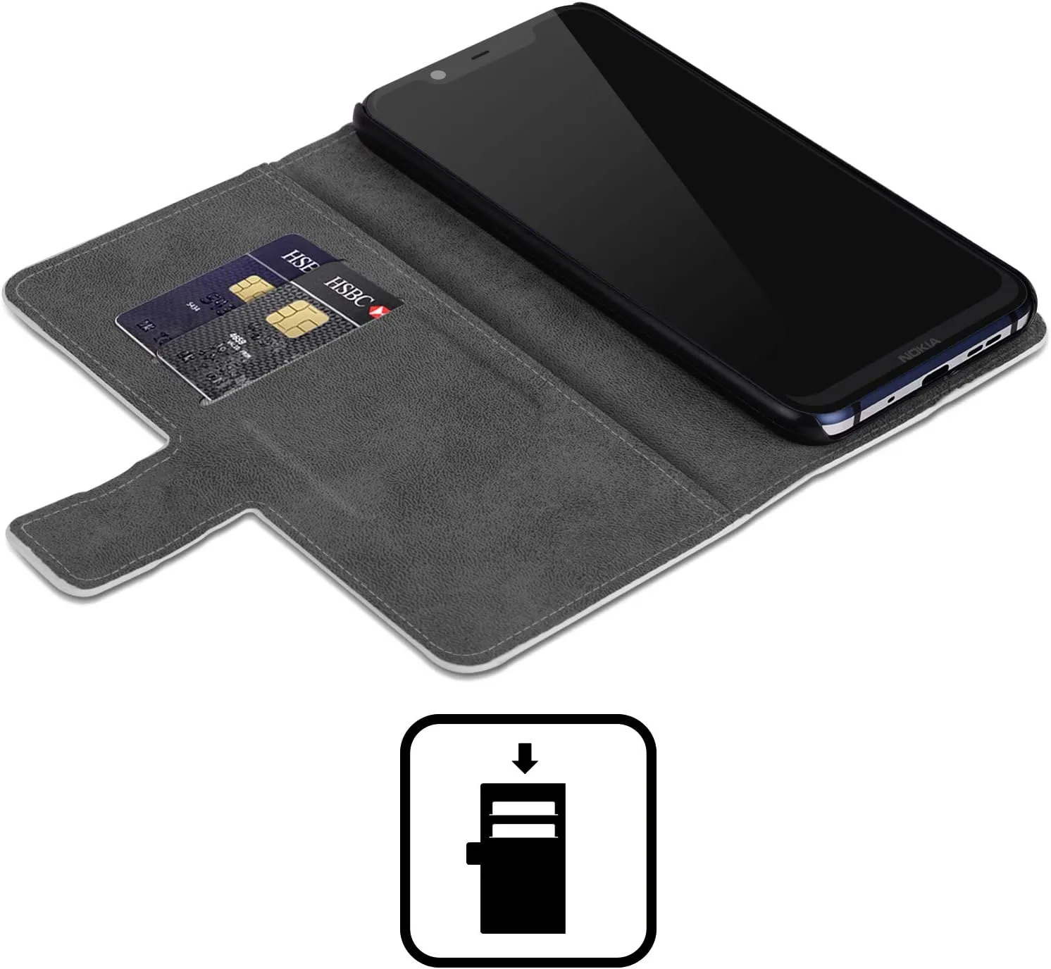 Head Case Designs Officially Licensed Michel Keck Whippet Dogs Leather Book Wallet Case Cover Compatible with Nokia NC300