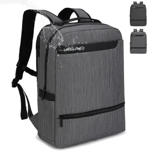 HEAD Waterproof Laptop Backpack for Men with Trolley Sleeve, Business Laptop Backpacks fits 17.3 inch Notebook, Large Travel Backpack for Work/Commute/College