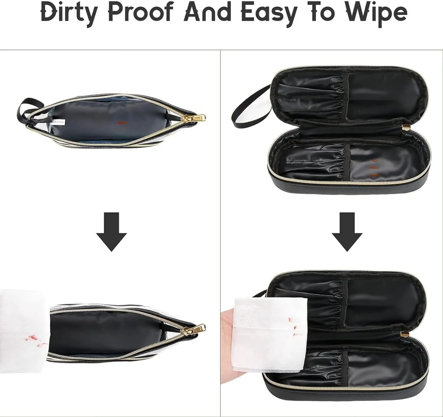 Heavy Duty Clear Travel Toiletry Bag - Transparent Waterproof Cosmetic Organizer with Zipper & Handle - for Makeup, Shaving & Essentials (pink,22 * 9 * 16cm)