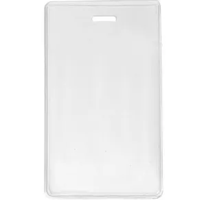 Heavy Duty Flexible Plastic Portrait ID Card Holder CH-IDCW21ES (100 Pack)