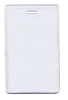 Heavy Duty Flexible Plastic Portrait ID Card Holder CH-IDCW21ES (100 Pack)