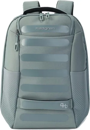 Hedgren Handle Medium Backpack, Grey/Green, One Size