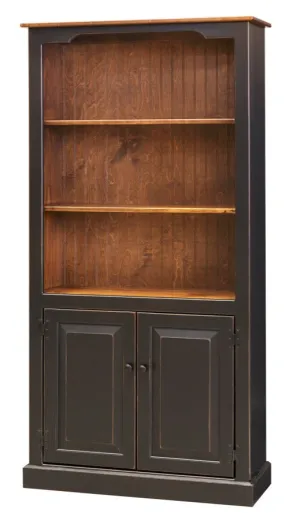 Hemingway - Amish Handcrafted 6ft Bookcase w/ Doors