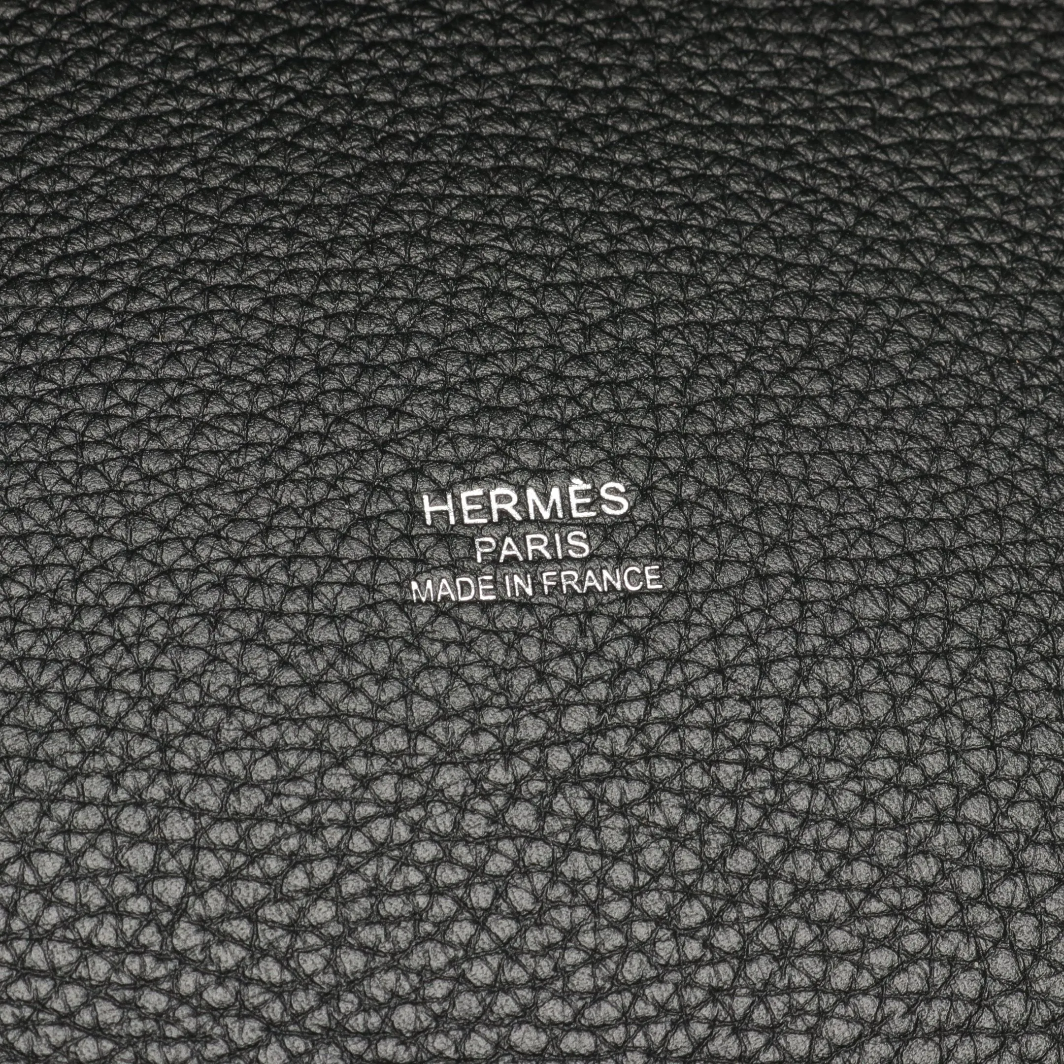 Hermes Pursangre Mm Veau Degré Shoulder Bag Tote Toile Military Clemence Leather Khaki Green Black B Stamp