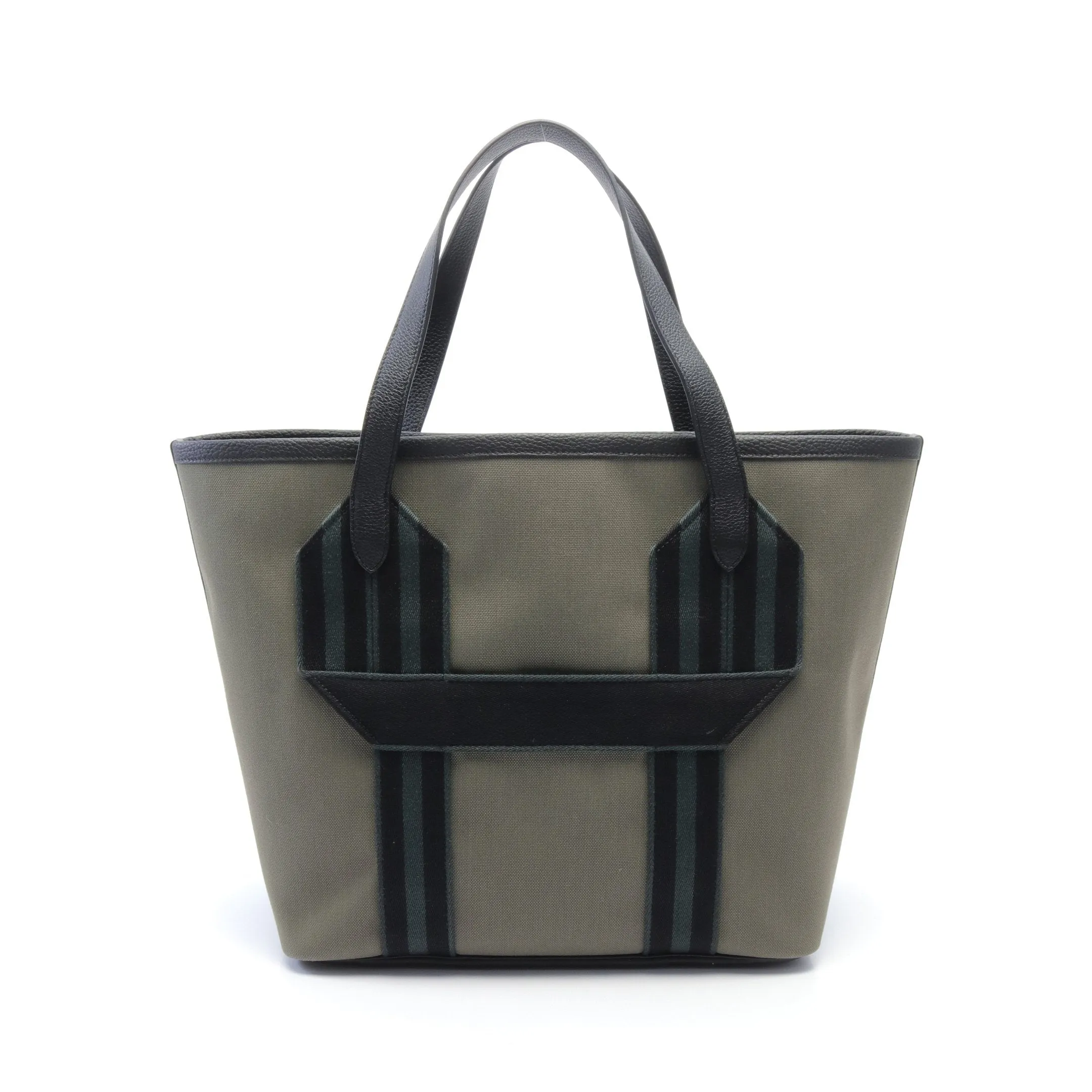 Hermes Pursangre Mm Veau Degré Shoulder Bag Tote Toile Military Clemence Leather Khaki Green Black B Stamp