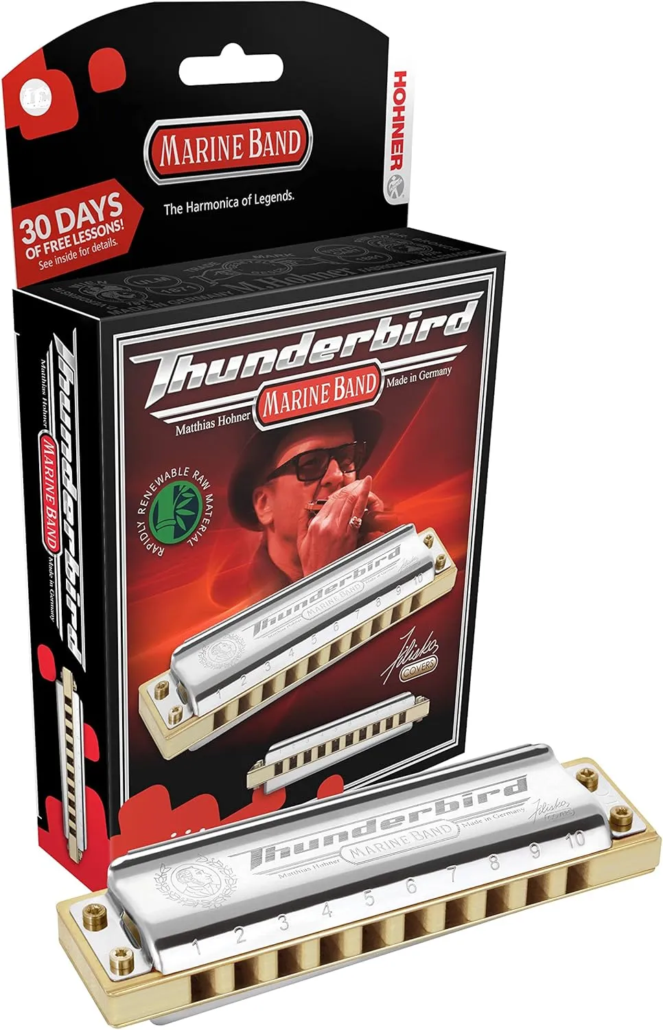HOHNER Thunderbird Low Tuned Harmonica, Key of C (M2011BXLC)