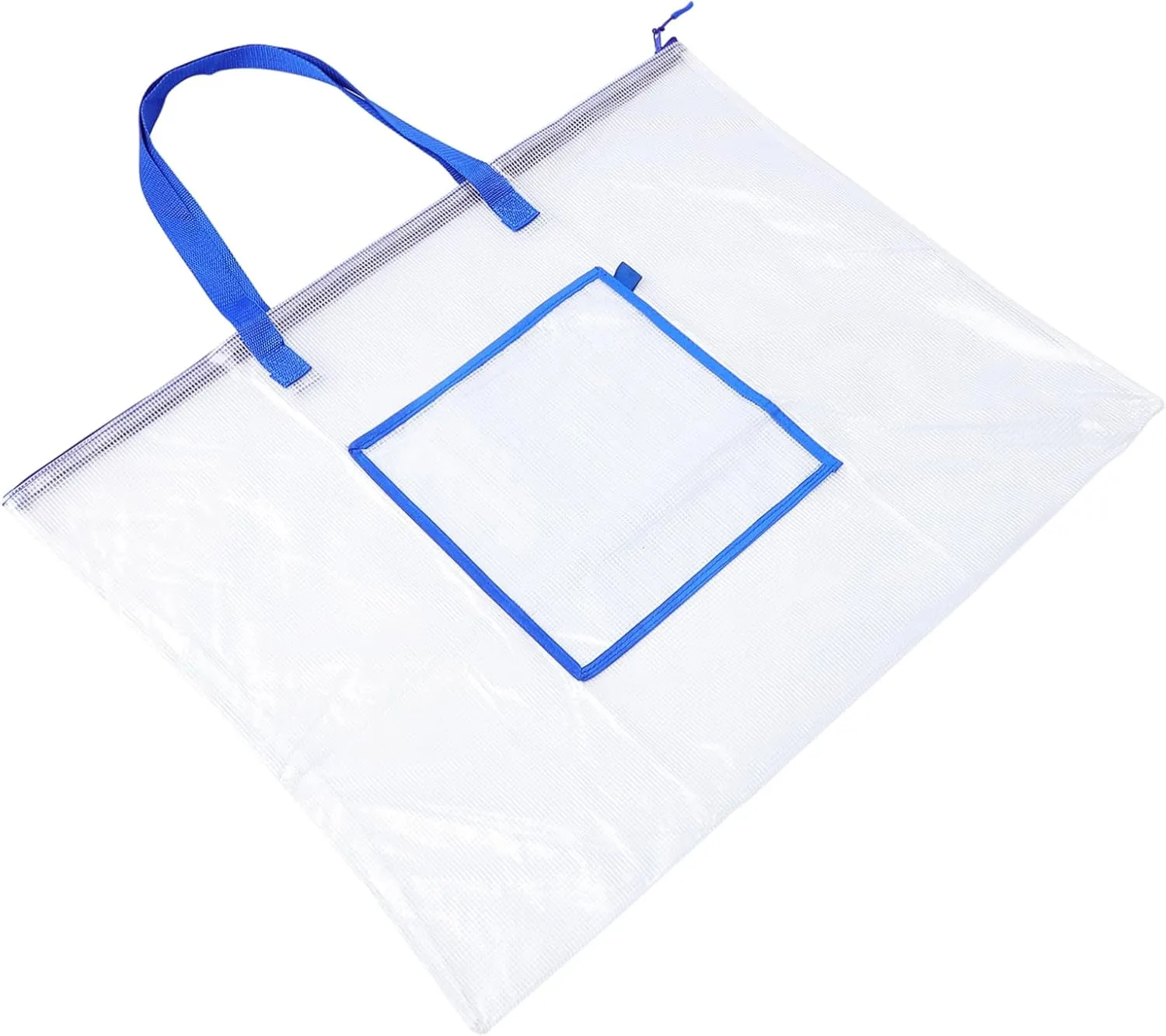 Housoutil Large Pvc Bag for Art Supplies Heavy Duty Poster Board Holder Zipper Handle