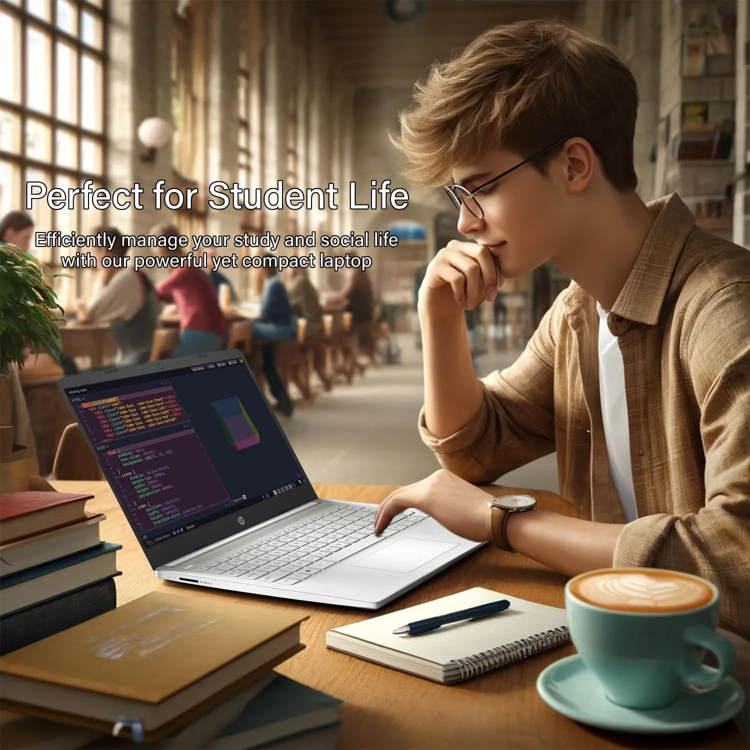 HP 14 Laptop • Back to School Limited Edition with Microsoft 365 • 4-Core Intel CPU • 4GB RAM • 1.6TB Storage (128GB OnBoard   512GB P500 Portable SSD   1TB OneDrive) • Natural Silver • Win 11