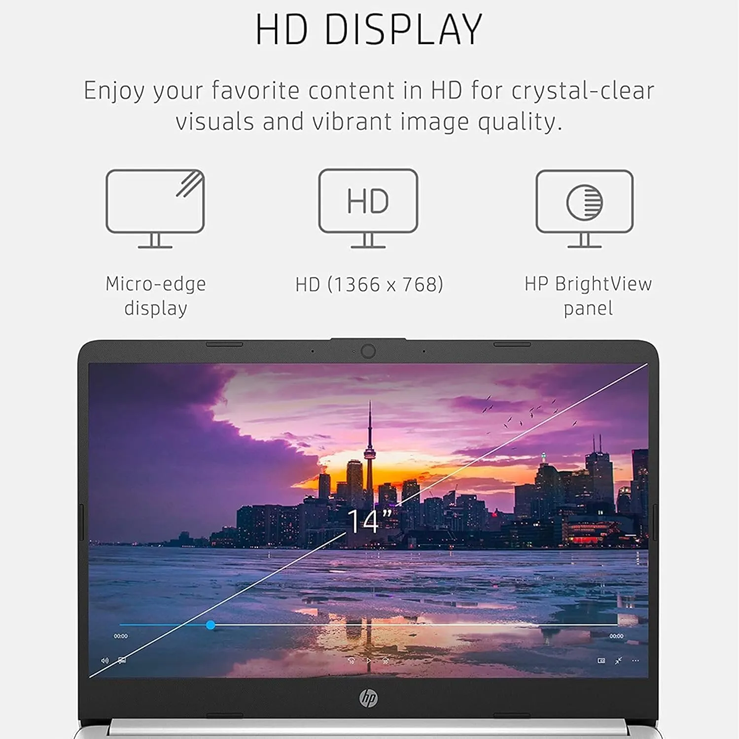 HP 14 Laptop • Back to School Limited Edition with Microsoft 365 • 4-Core Intel CPU • 4GB RAM • 1.6TB Storage (128GB OnBoard   512GB P500 Portable SSD   1TB OneDrive) • Natural Silver • Win 11