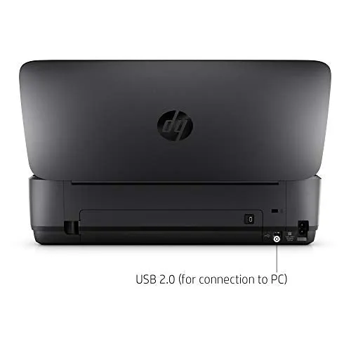 HP OfficeJet 250 All-in-One Portable Printer with Wireless & Mobile Printing, Works with Alexa (CZ992A), Black, Normal
