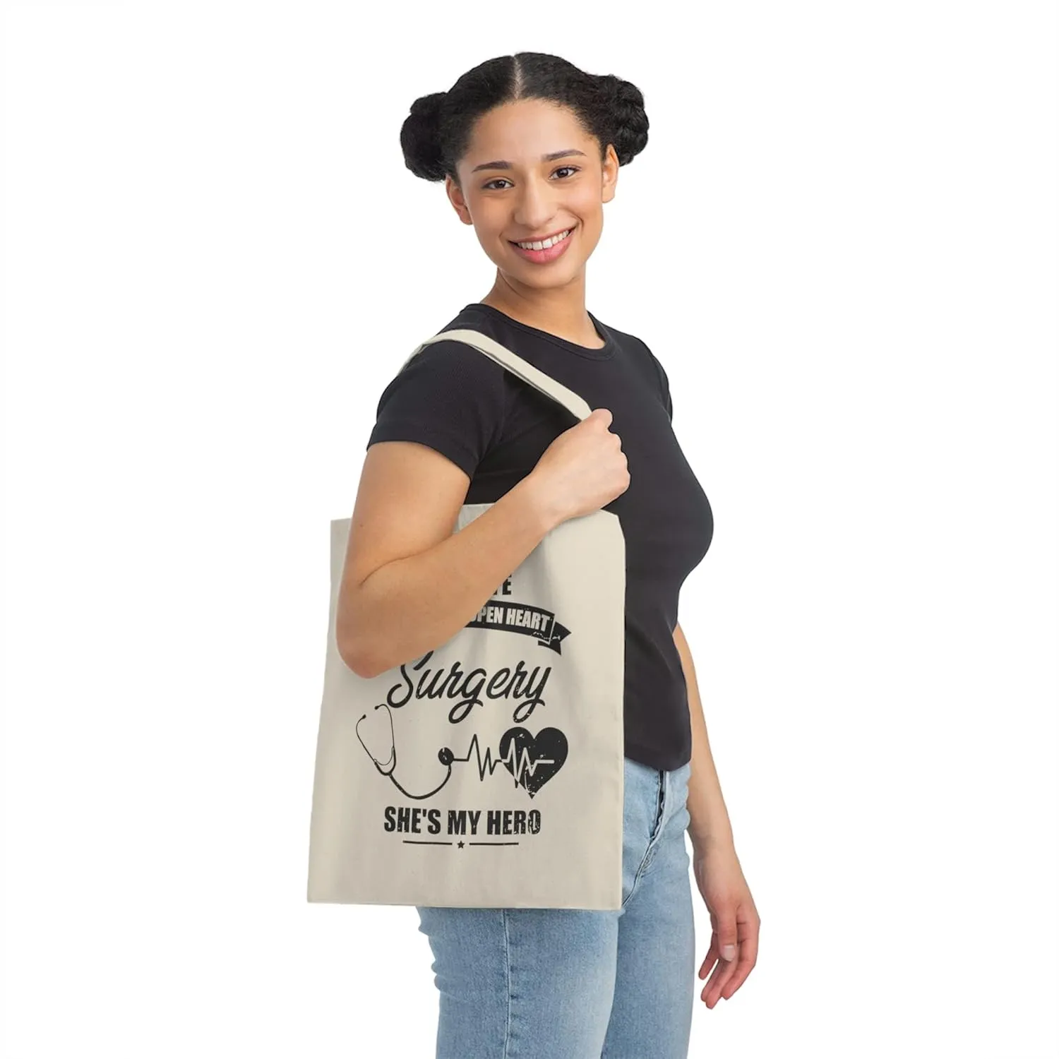 Humorous Recuperating Statements Wife Appreciation Graphic Funny Wives Appreciation Heart Surgeries Recovery Canvas Tote Bag