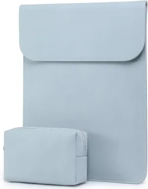 HYZUO 13 Inch Laptop Sleeve PC Case for MacBook Pro 13 M2 M1 2025-2016, MacBook Air 13 M4 M3 M2 M1 2025-2018, 13" iPad Pro/Air, Surface Pro, XPS 13, with Small Bag, Pale Blue