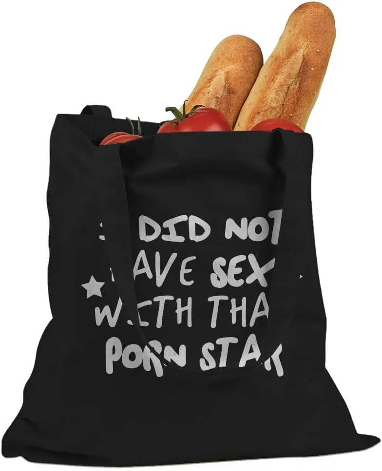 I Did Not have Sex with that Porn Star Cotton Canvas Tote Bag
