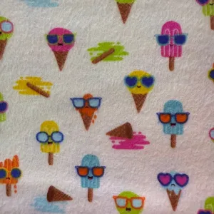 Ice Cream Popsicle on Flannel
